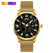 Load image into Gallery viewer, SKMEI Mens Watches Top Brand Luxury Waterproof Gold